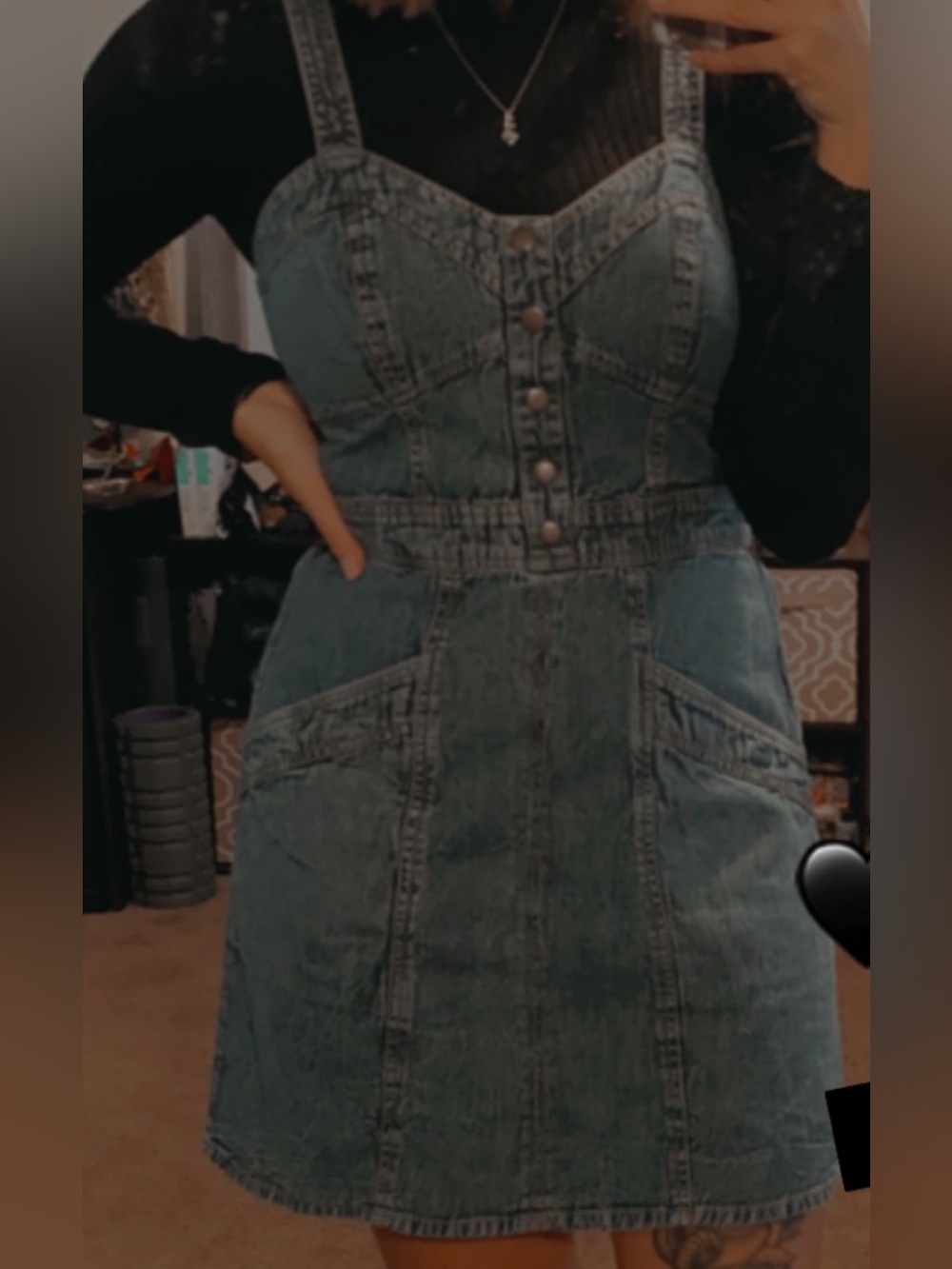 Denim Pinafore Dress - Blue Women Jeans Style